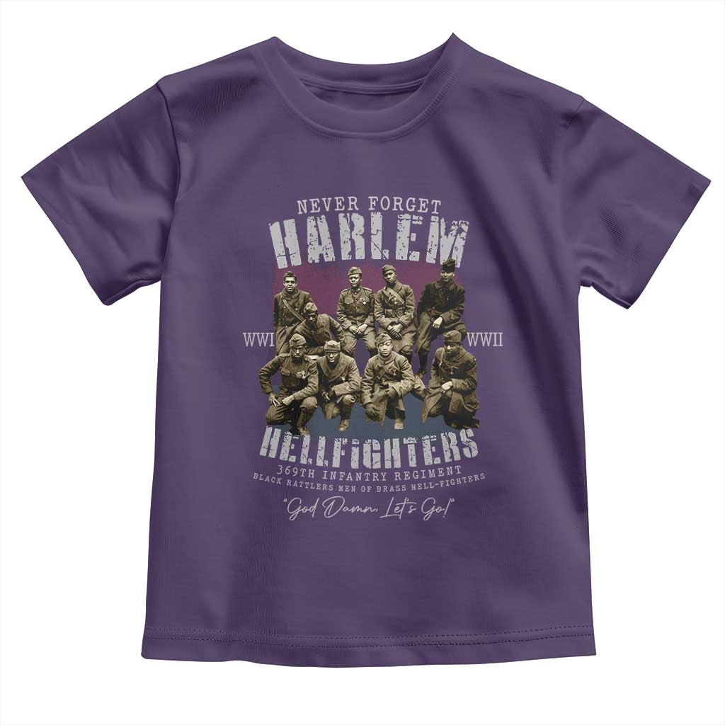 Halem Hellfighters Toddler T Shirt African American Black Military History Soldiers WWI WWII - African Pride
