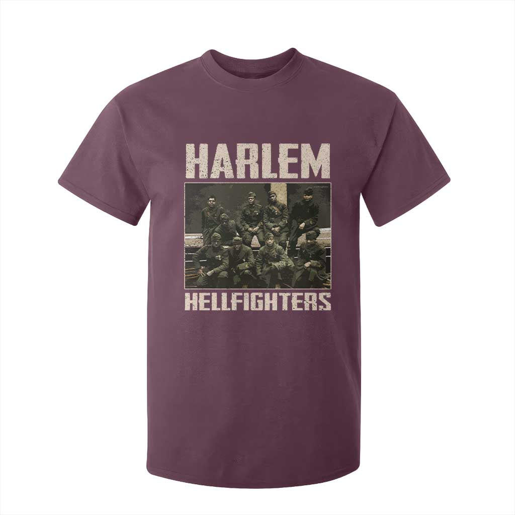 Halem Hellfighters T Shirt For Kid USA Black Military History Soldiers WWI WWII - African Pride