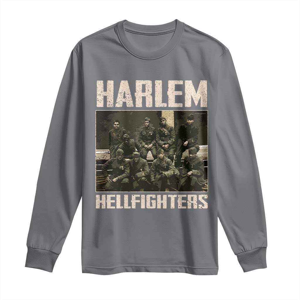 Halem Hellfighters Long Sleeve Shirt USA Black Military History Soldiers WWI WWII - African Pride