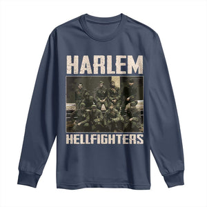 Halem Hellfighters Long Sleeve Shirt USA Black Military History Soldiers WWI WWII - African Pride