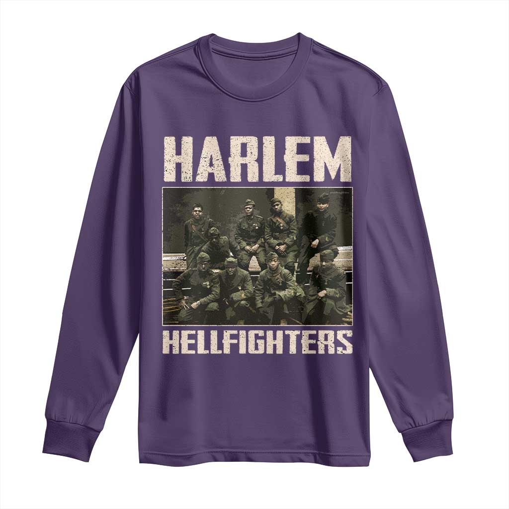 Halem Hellfighters Long Sleeve Shirt USA Black Military History Soldiers WWI WWII - African Pride