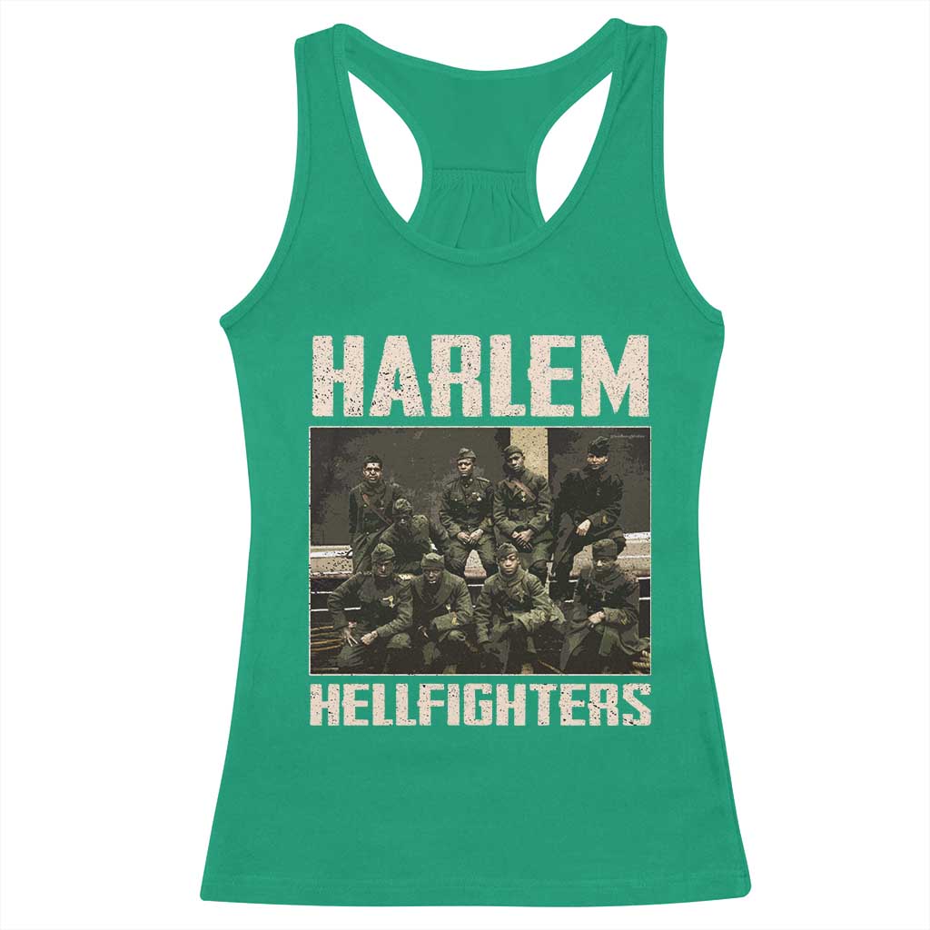 Halem Hellfighters Racerback Tank Top USA Black Military History Soldiers WWI WWII - African Pride