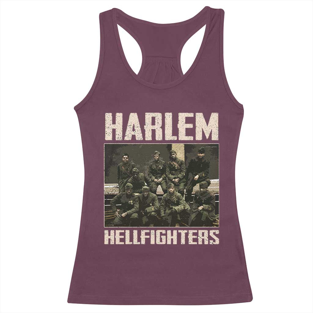 Halem Hellfighters Racerback Tank Top USA Black Military History Soldiers WWI WWII - African Pride
