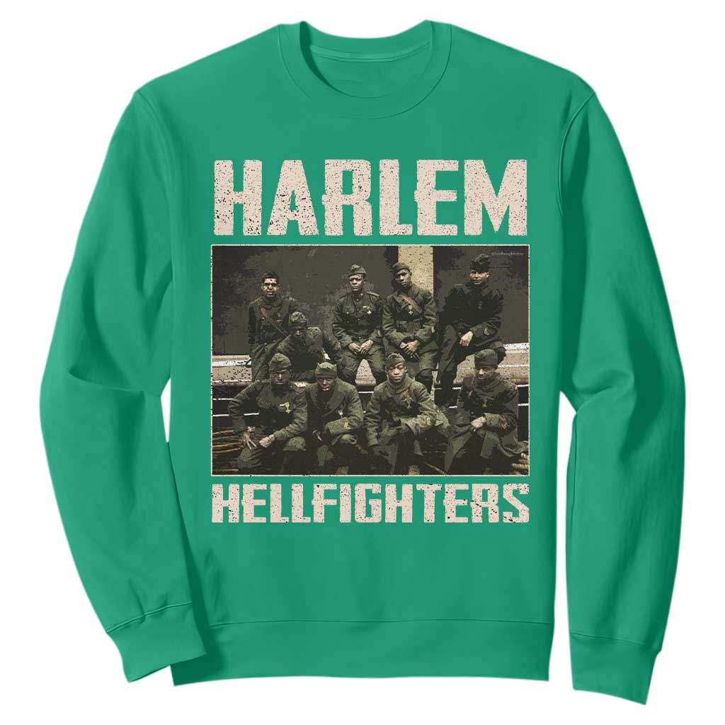 Halem Hellfighters Sweatshirt USA Black Military History Soldiers WWI WWII - African Pride