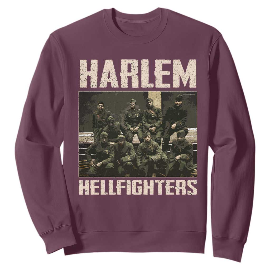Halem Hellfighters Sweatshirt USA Black Military History Soldiers WWI WWII - African Pride