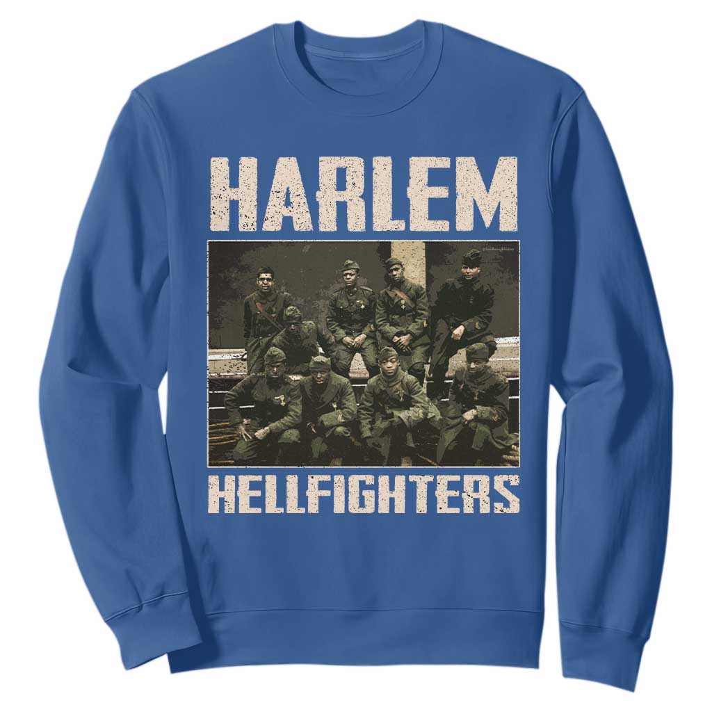 Halem Hellfighters Sweatshirt USA Black Military History Soldiers WWI WWII - African Pride
