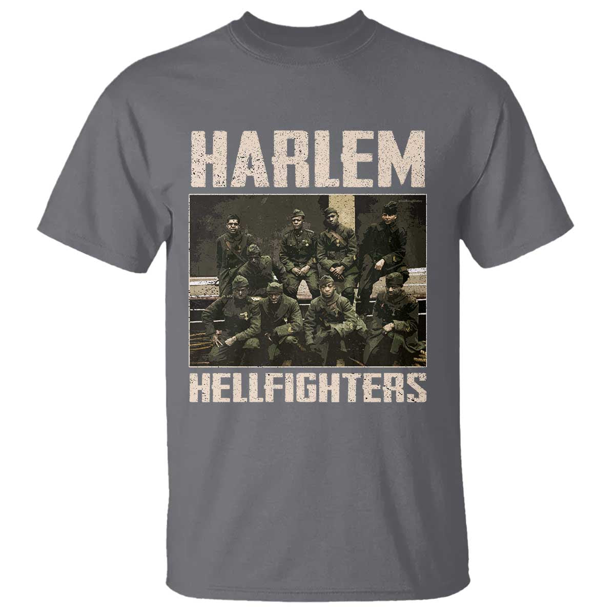 Halem Hellfighters T Shirt USA Black Military History Soldiers WWI WWII - African Pride