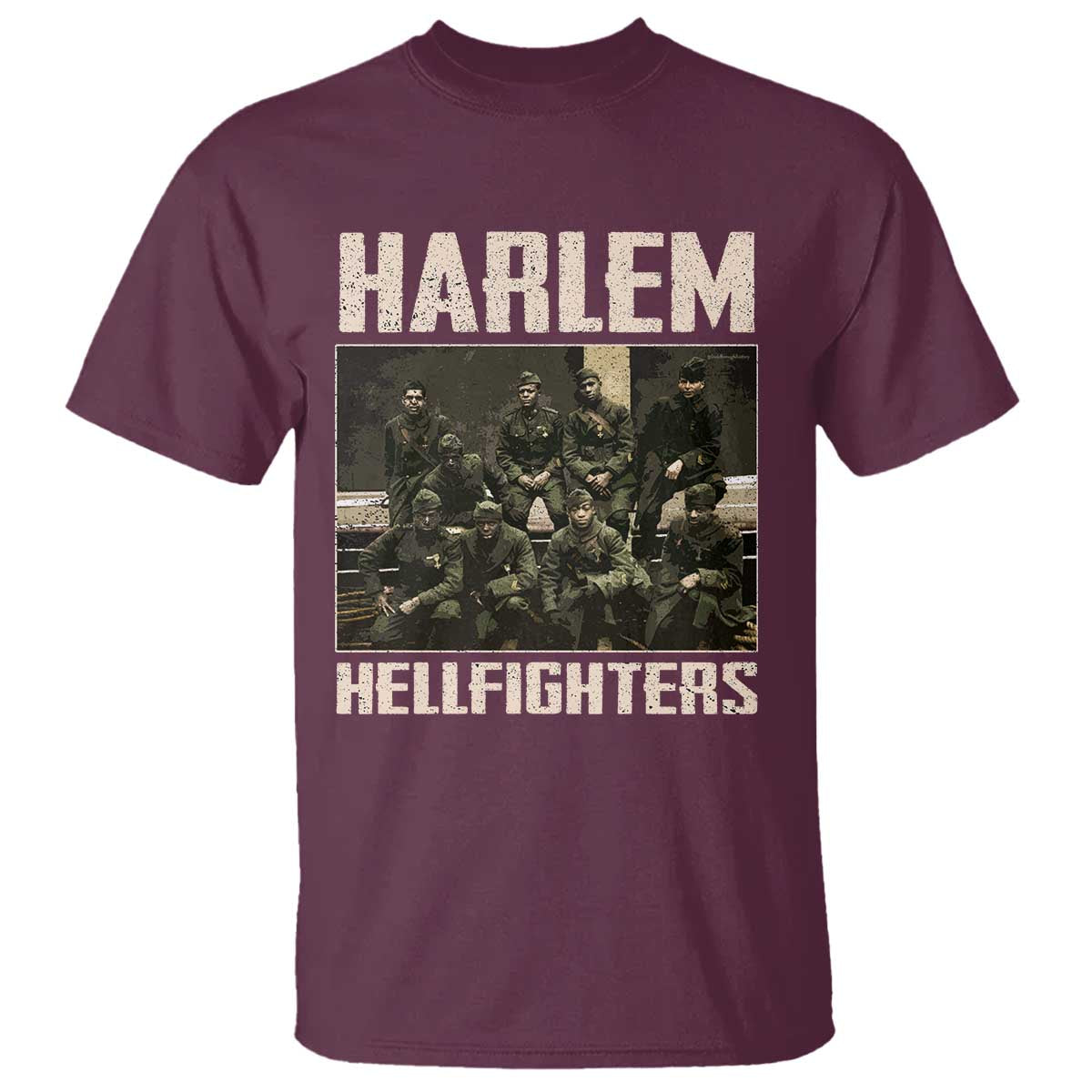 Halem Hellfighters T Shirt USA Black Military History Soldiers WWI WWII - African Pride