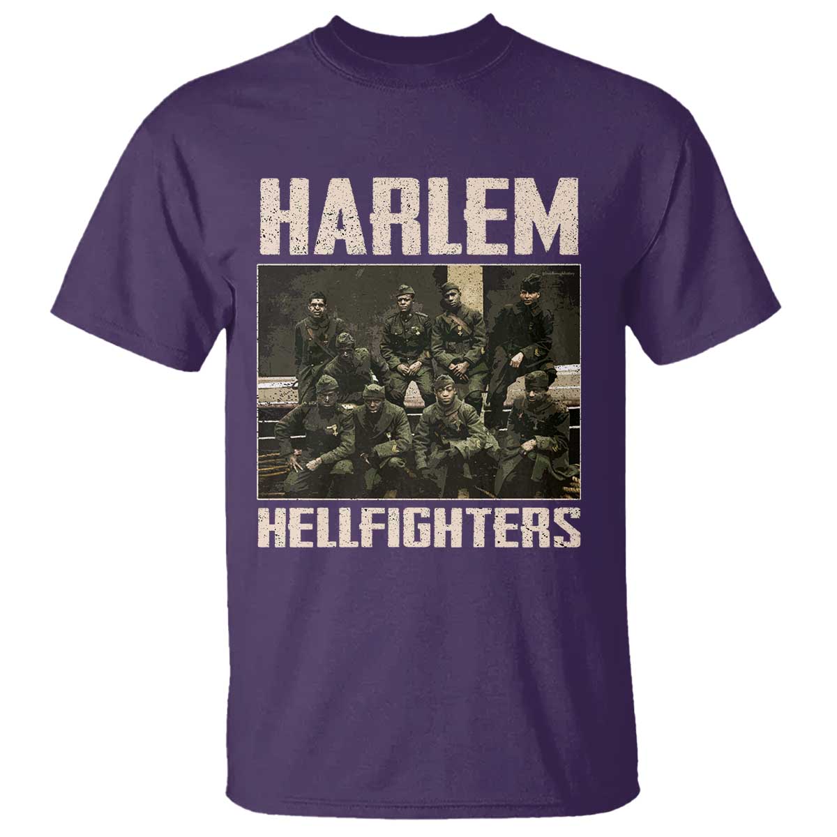 Halem Hellfighters T Shirt USA Black Military History Soldiers WWI WWII - African Pride