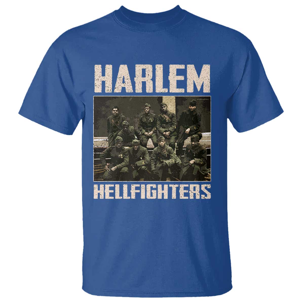 Halem Hellfighters T Shirt USA Black Military History Soldiers WWI WWII - African Pride