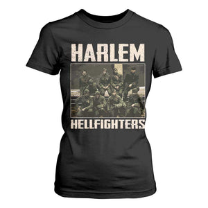 Halem Hellfighters T Shirt For Women USA Black Military History Soldiers WWI WWII - African Pride