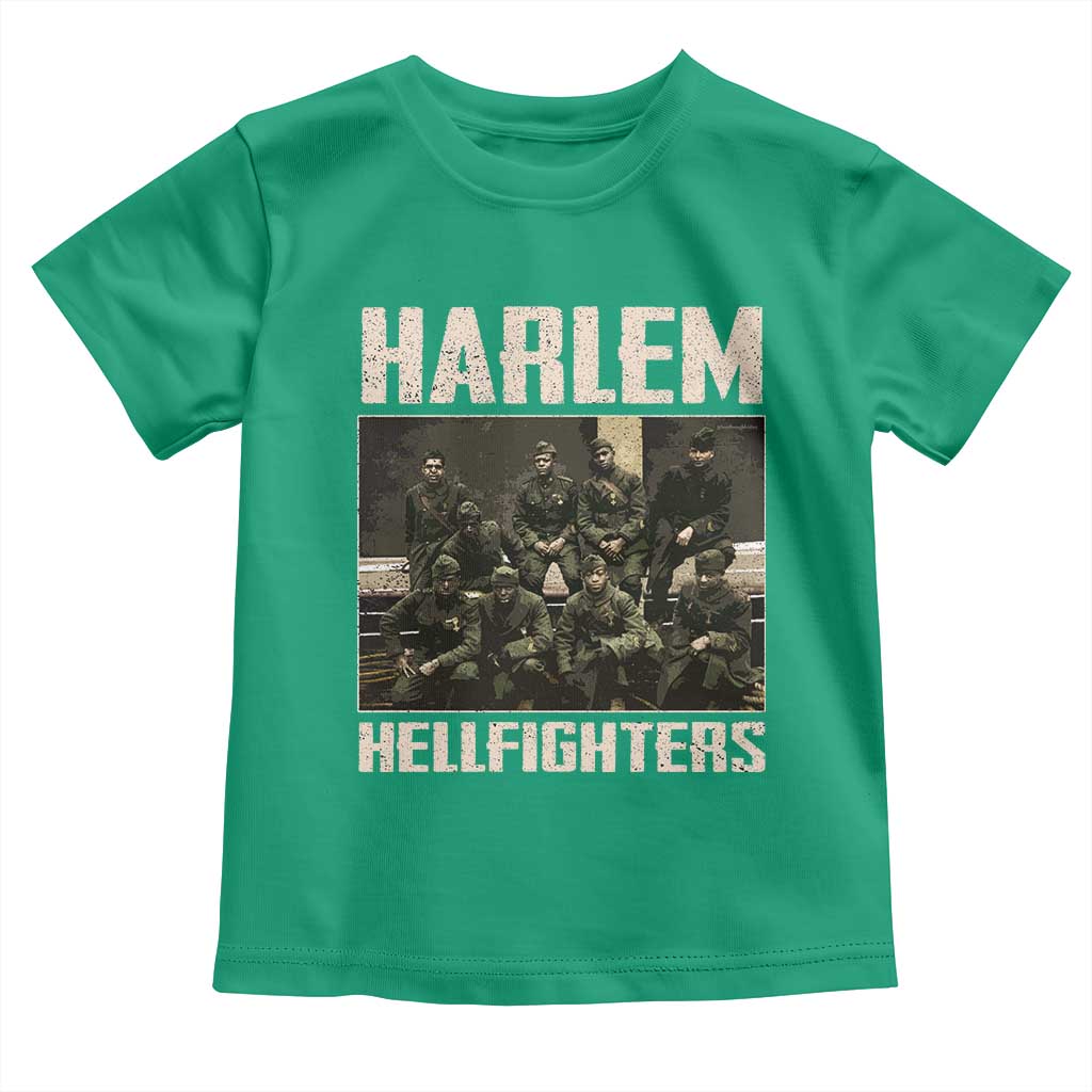 Halem Hellfighters Toddler T Shirt USA Black Military History Soldiers WWI WWII - African Pride