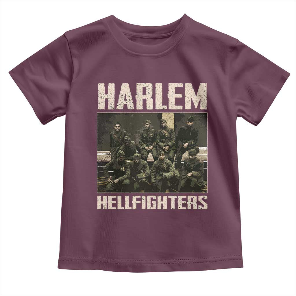 Halem Hellfighters Toddler T Shirt USA Black Military History Soldiers WWI WWII - African Pride