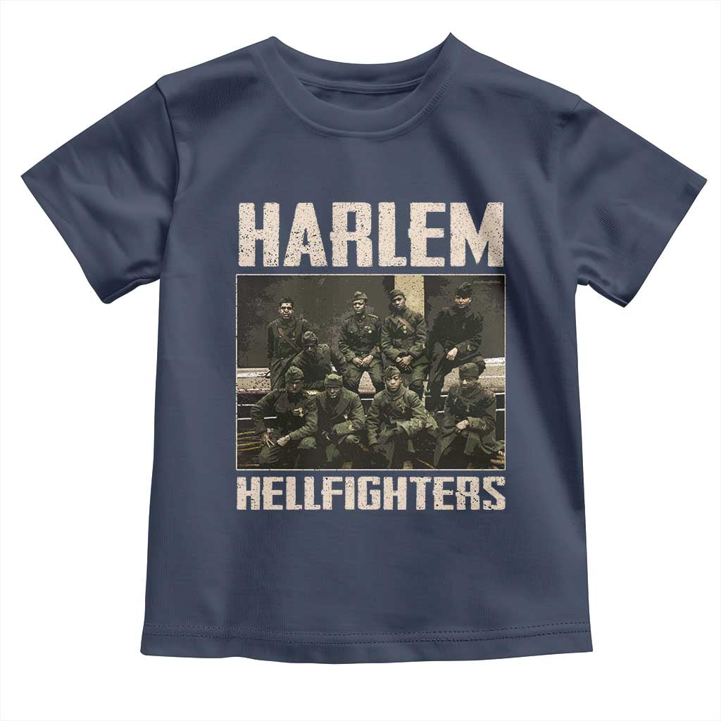 Halem Hellfighters Toddler T Shirt USA Black Military History Soldiers WWI WWII - African Pride