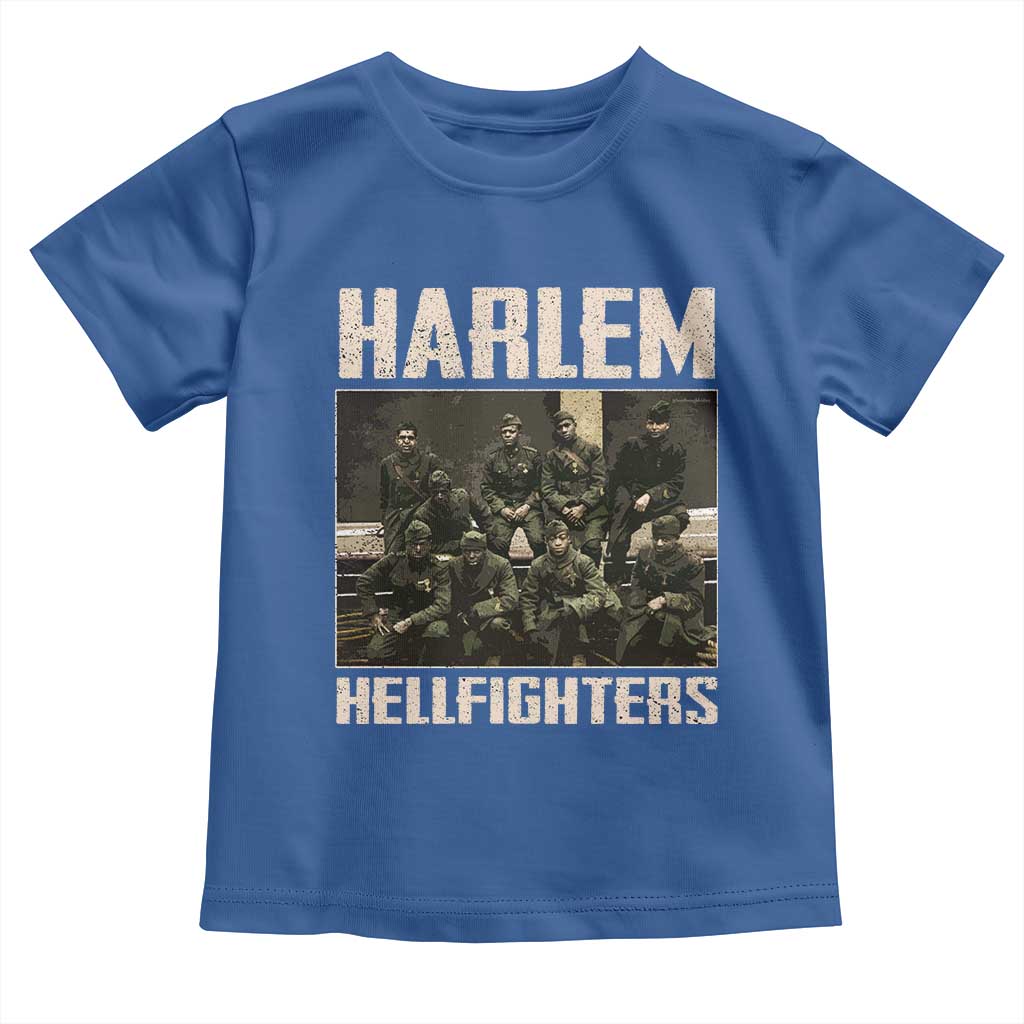 Halem Hellfighters Toddler T Shirt USA Black Military History Soldiers WWI WWII - African Pride