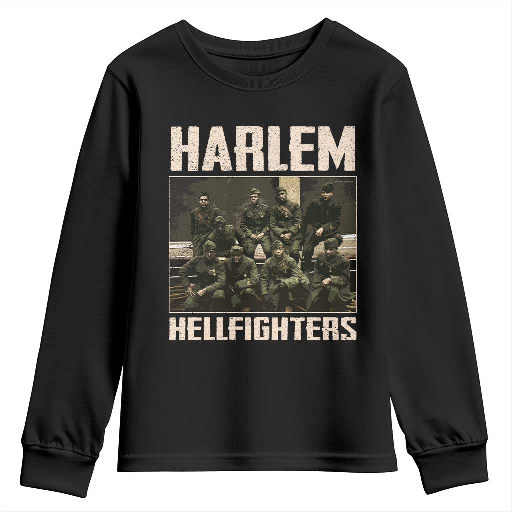 Halem Hellfighters Youth Sweatshirt USA Black Military History Soldiers WWI WWII - African Pride