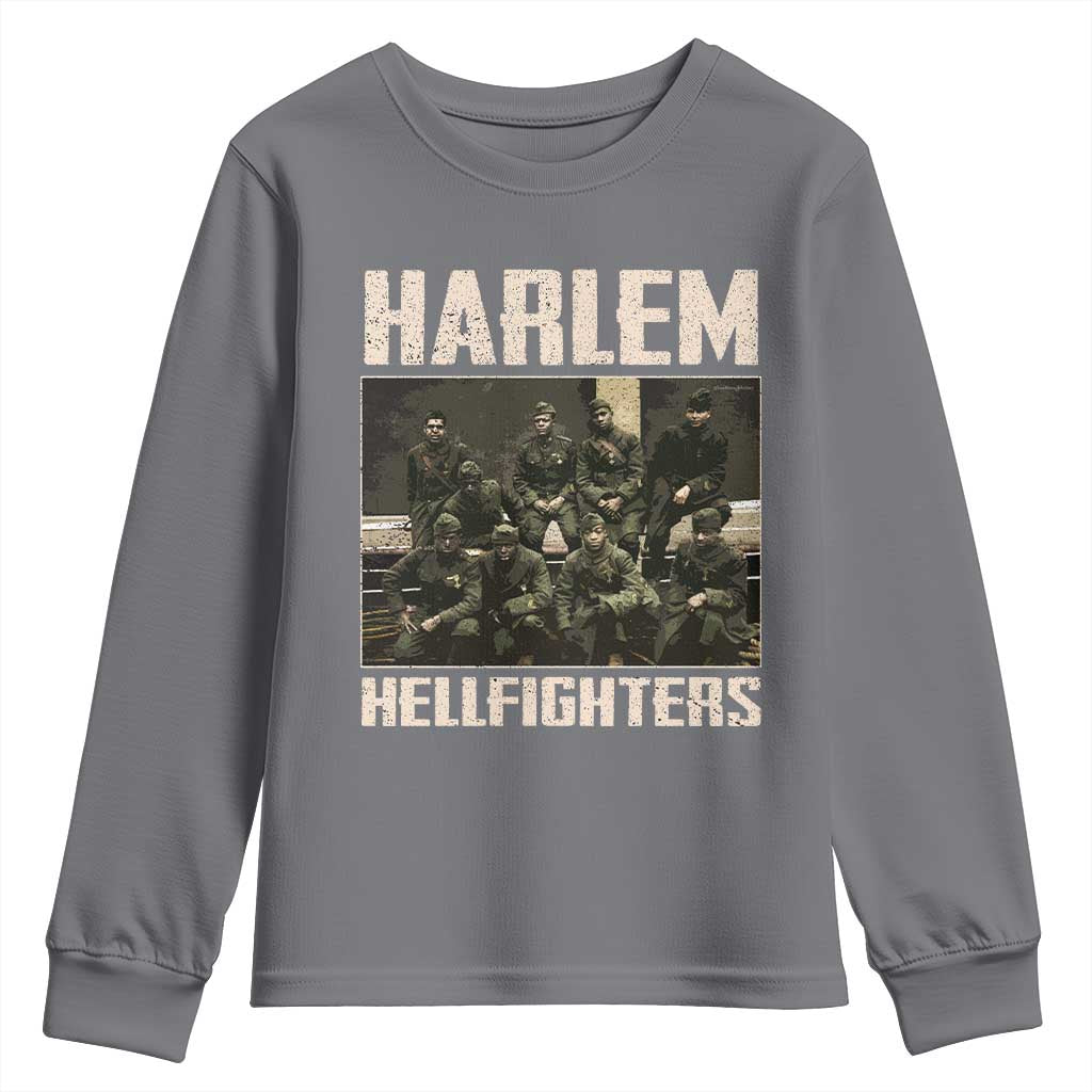 Halem Hellfighters Youth Sweatshirt USA Black Military History Soldiers WWI WWII - African Pride