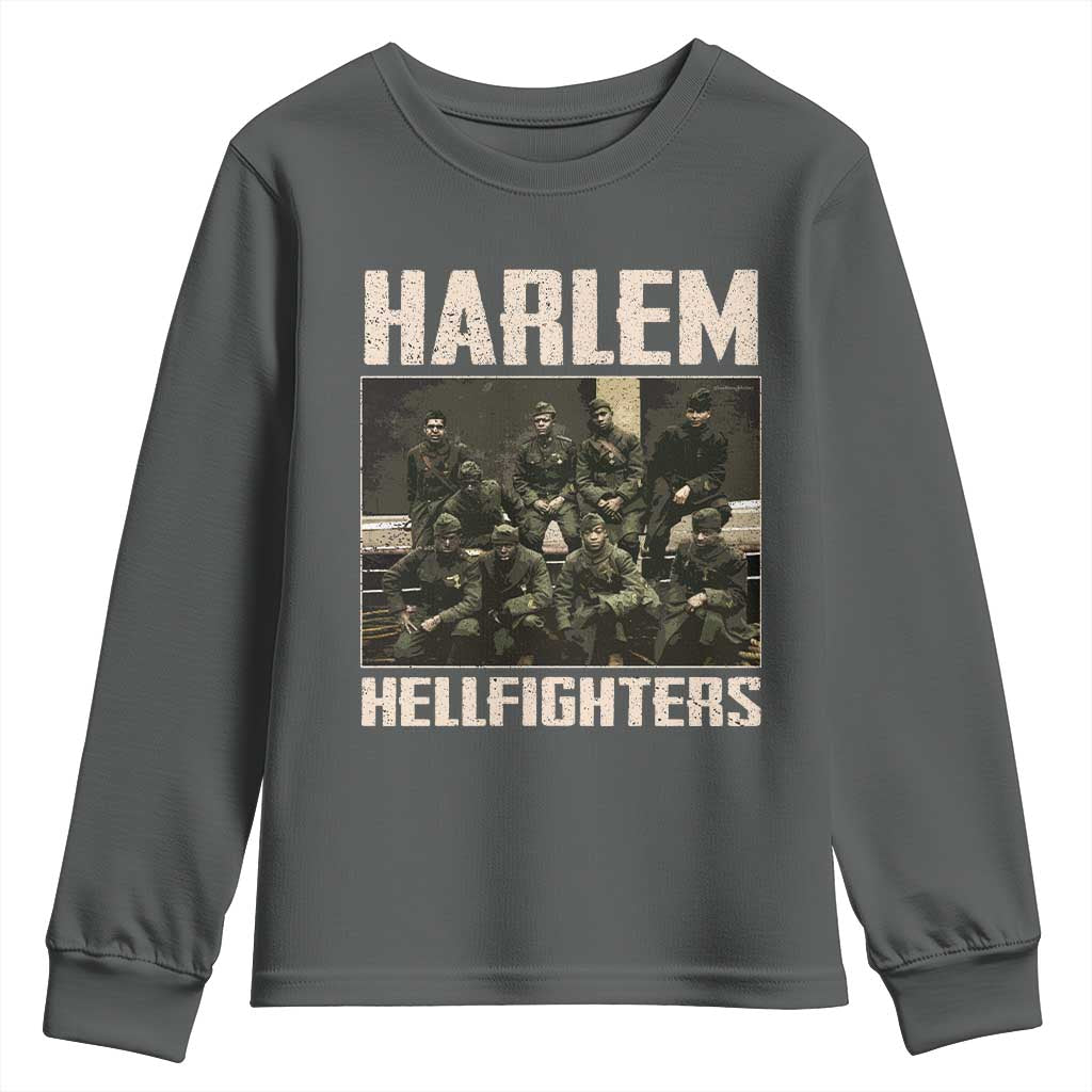Halem Hellfighters Youth Sweatshirt USA Black Military History Soldiers WWI WWII - African Pride
