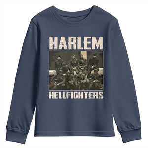 Halem Hellfighters Youth Sweatshirt USA Black Military History Soldiers WWI WWII - African Pride
