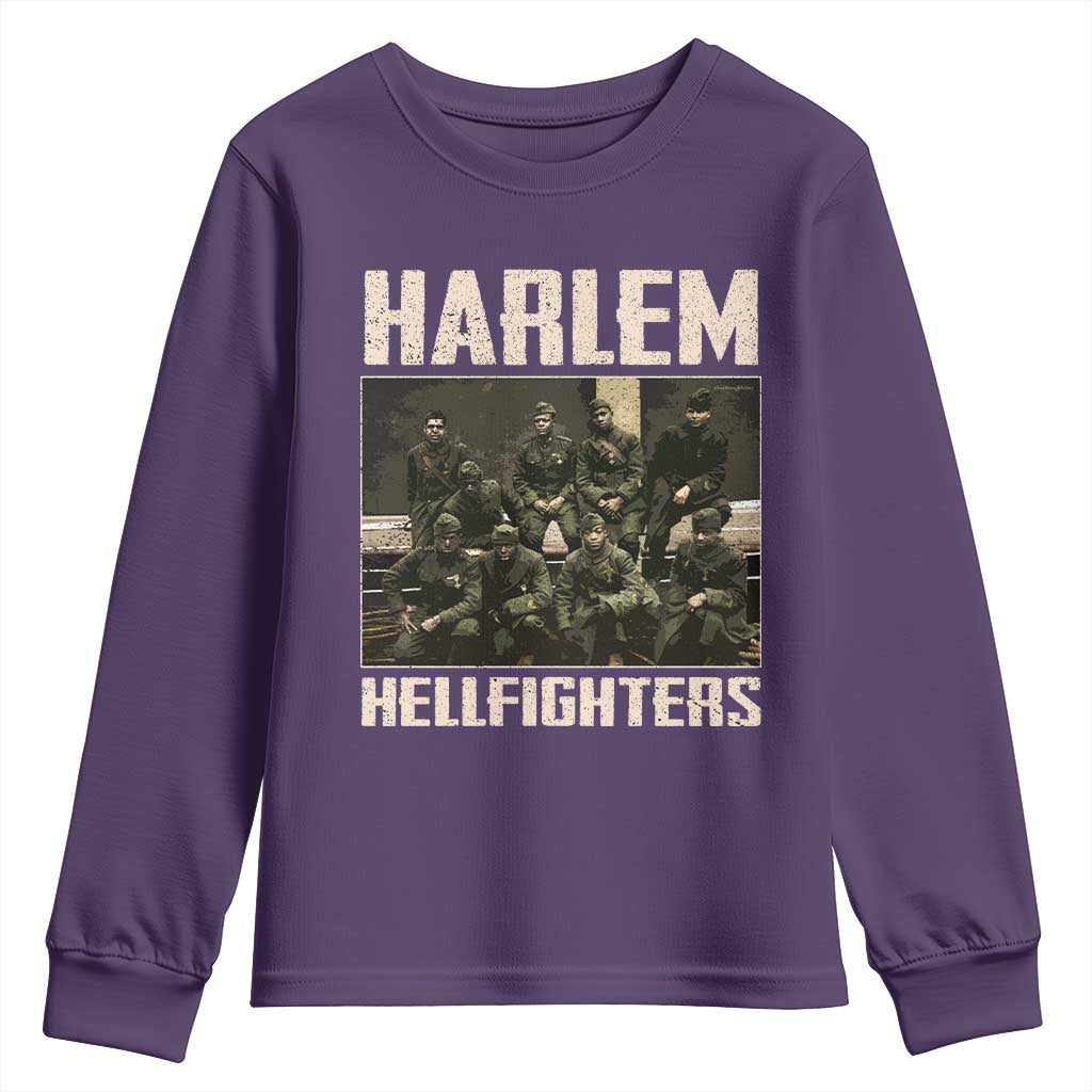 Halem Hellfighters Youth Sweatshirt USA Black Military History Soldiers WWI WWII - African Pride