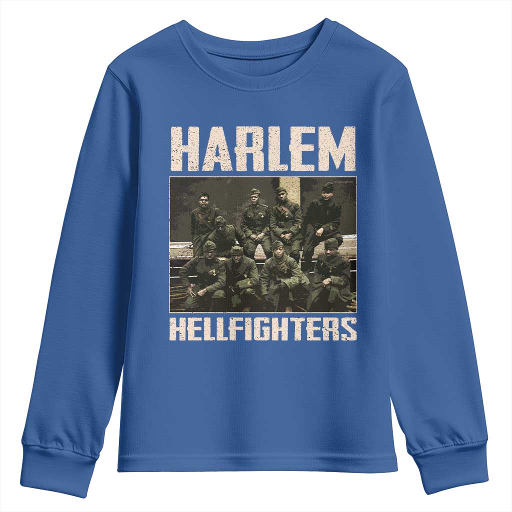 Halem Hellfighters Youth Sweatshirt USA Black Military History Soldiers WWI WWII - African Pride