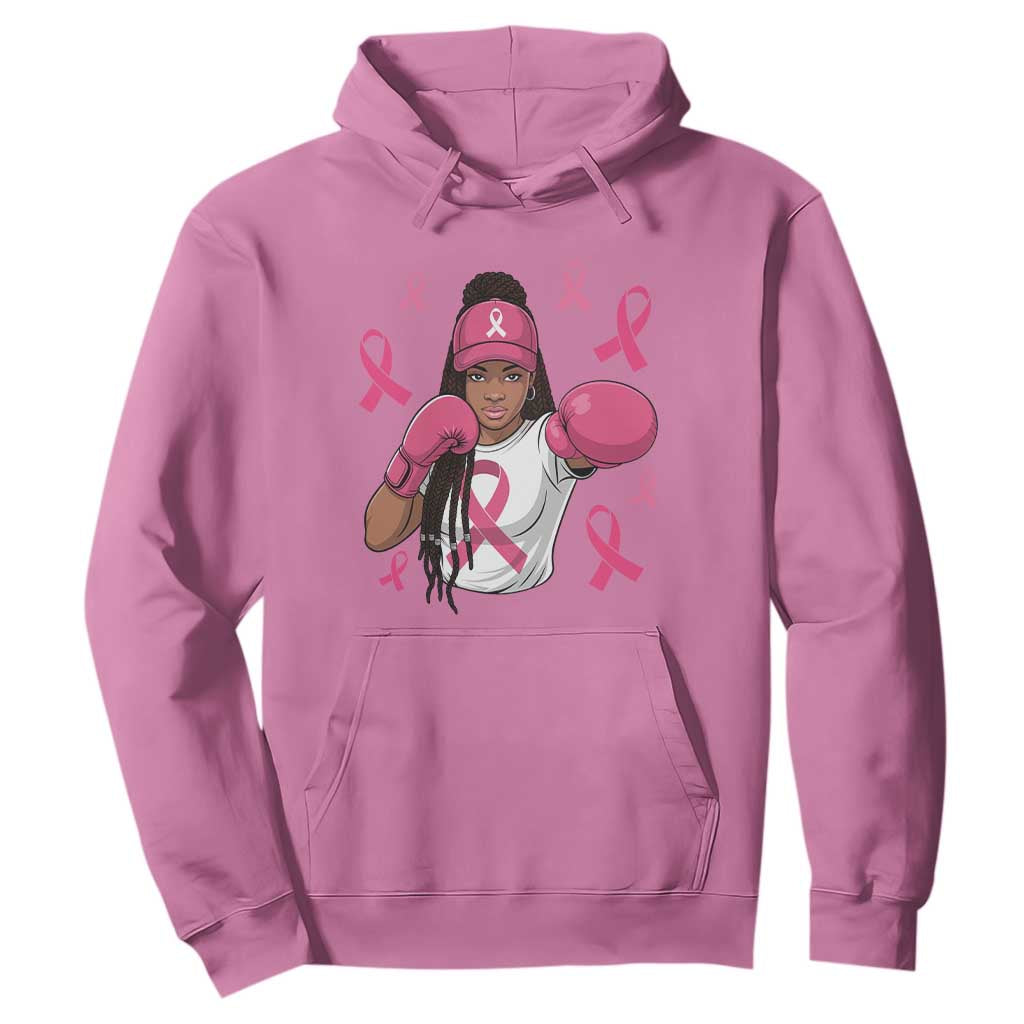 Black Women Fight Breast Cancer Awareness Hoodie Pink Ribbon African American