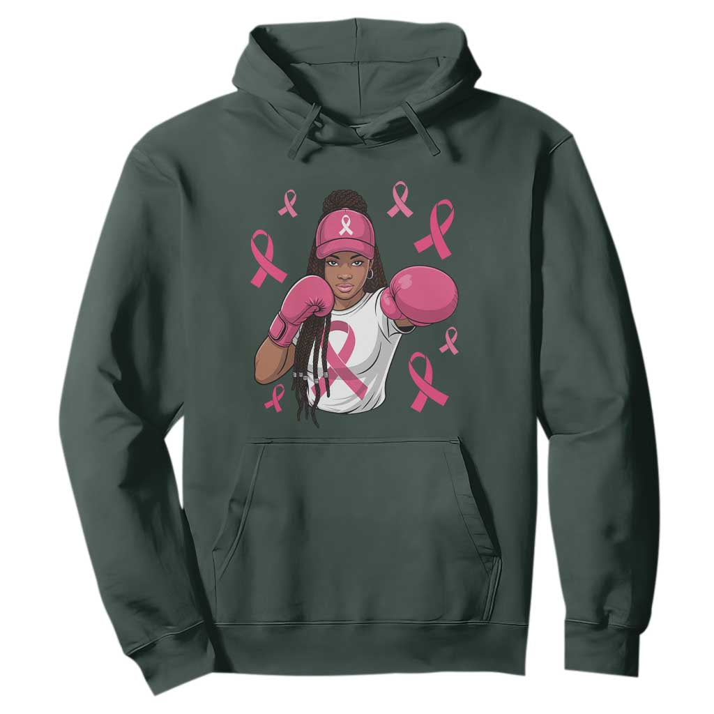 Black Women Fight Breast Cancer Awareness Hoodie Pink Ribbon African American
