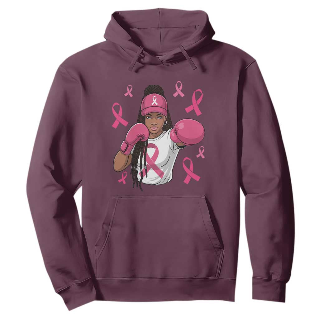 Black Women Fight Breast Cancer Awareness Hoodie Pink Ribbon African American