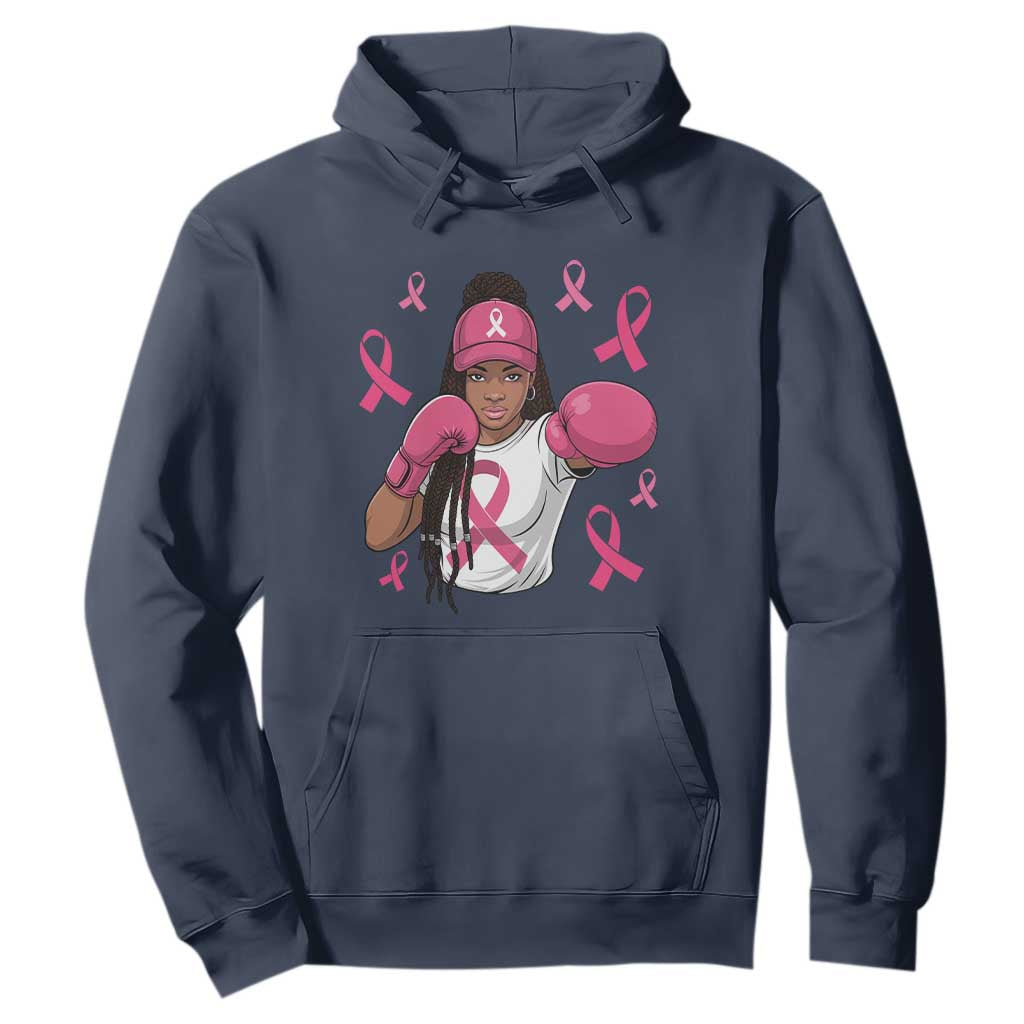 Black Women Fight Breast Cancer Awareness Hoodie Pink Ribbon African American