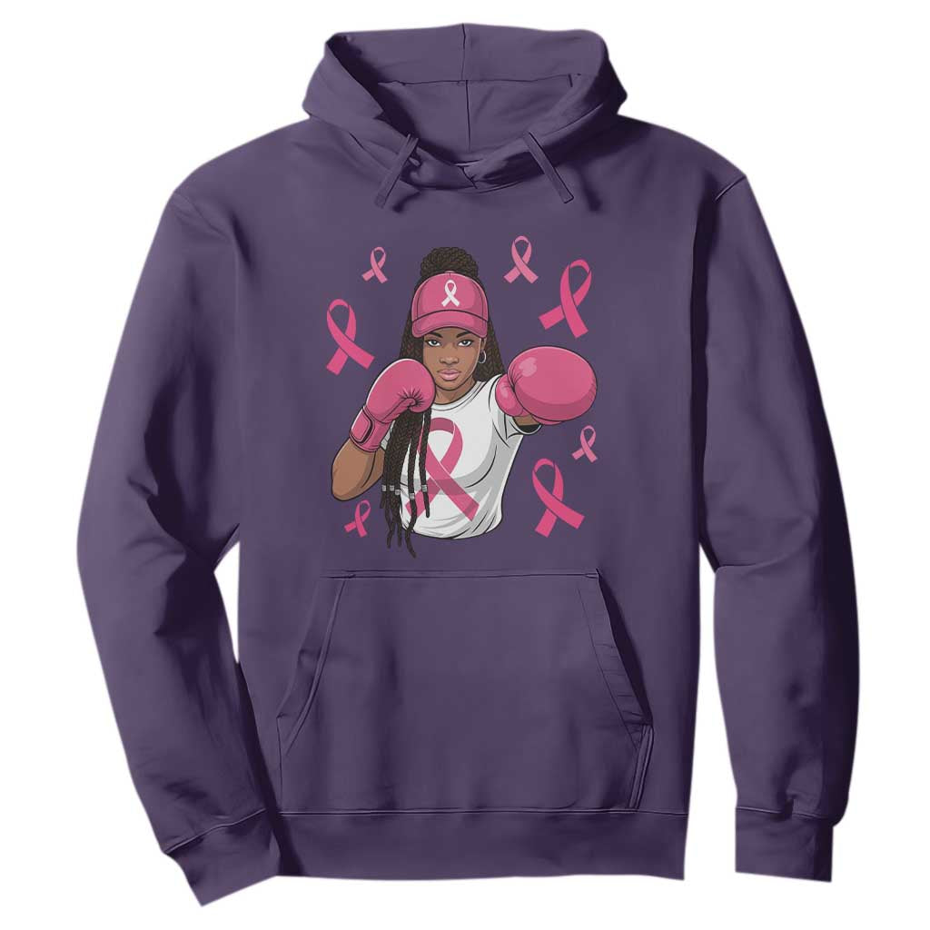 Black Women Fight Breast Cancer Awareness Hoodie Pink Ribbon African American