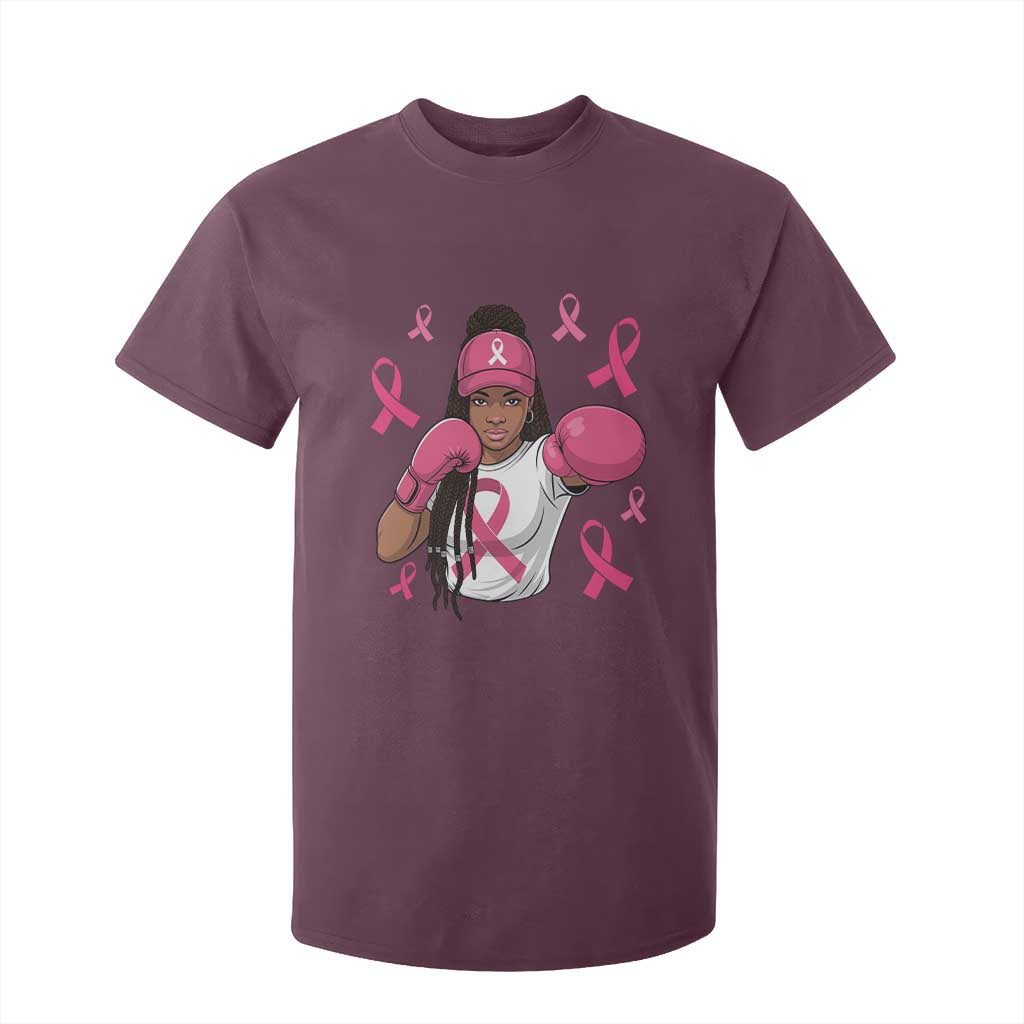 Black Women Fight Breast Cancer Awareness T Shirt For Kid Pink Ribbon African American