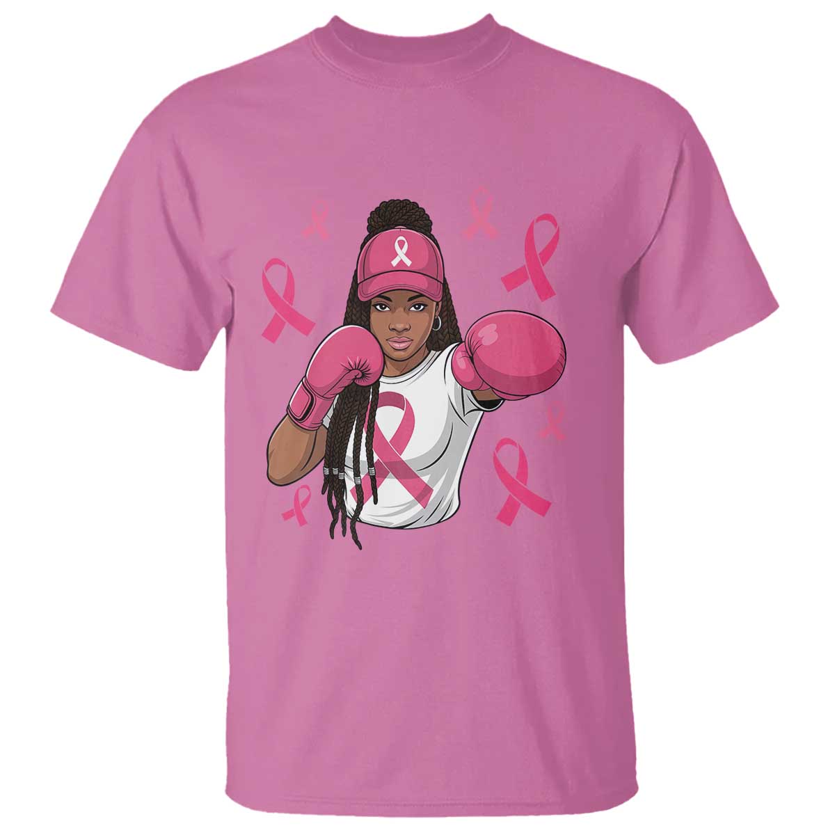 Black Women Fight Breast Cancer Awareness T Shirt Pink Ribbon African American
