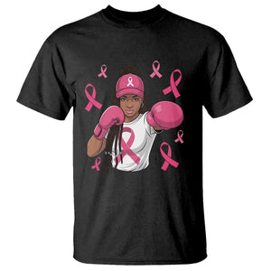 Black Women Fight Breast Cancer Awareness T Shirt Pink Ribbon African American
