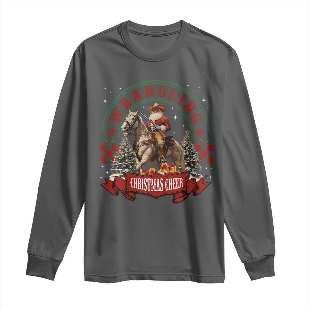 Western Christmas Long Sleeve Shirt Howdy Country Christmas Horse Xmas Cheer - African Pride