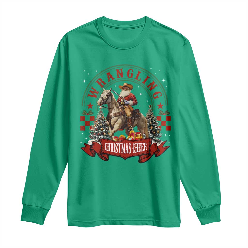 Western Christmas Long Sleeve Shirt Howdy Country Christmas Horse Xmas Cheer - African Pride