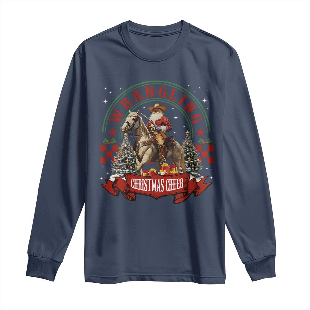 Western Christmas Long Sleeve Shirt Howdy Country Christmas Horse Xmas Cheer - African Pride