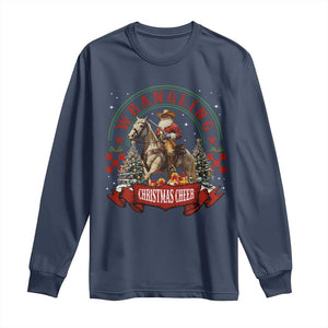 Western Christmas Long Sleeve Shirt Howdy Country Christmas Horse Xmas Cheer - African Pride