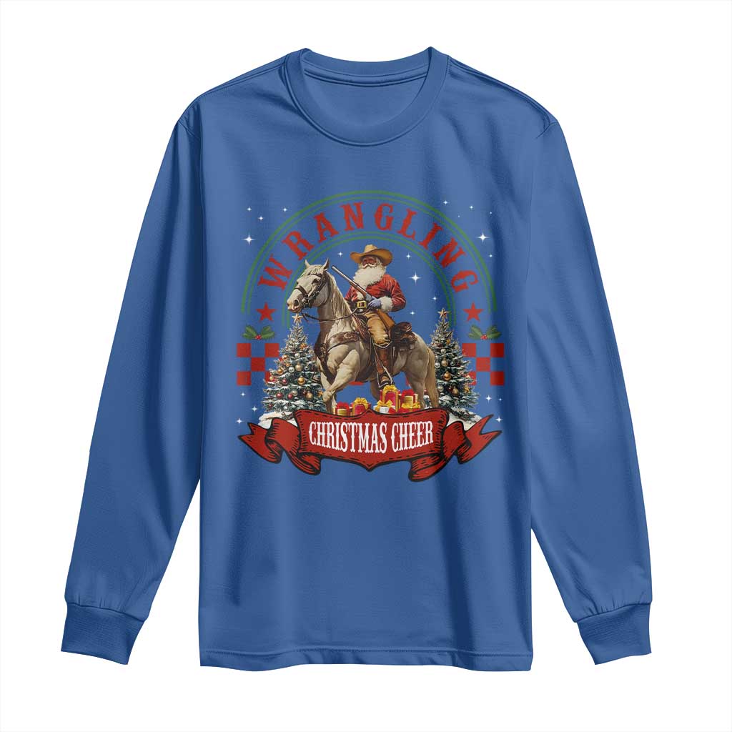 Western Christmas Long Sleeve Shirt Howdy Country Christmas Horse Xmas Cheer - African Pride
