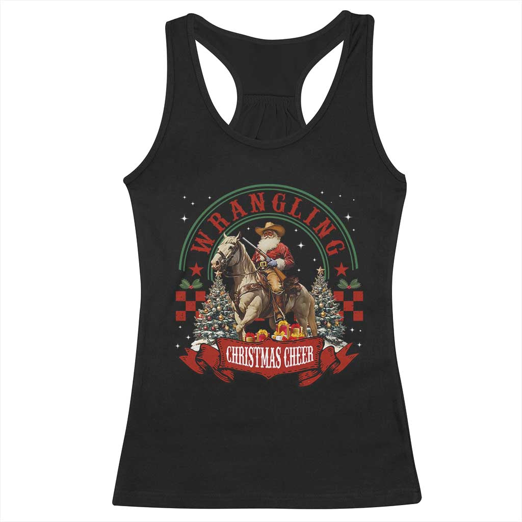 Western Christmas Racerback Tank Top Howdy Country Christmas Horse Xmas Cheer - African Pride