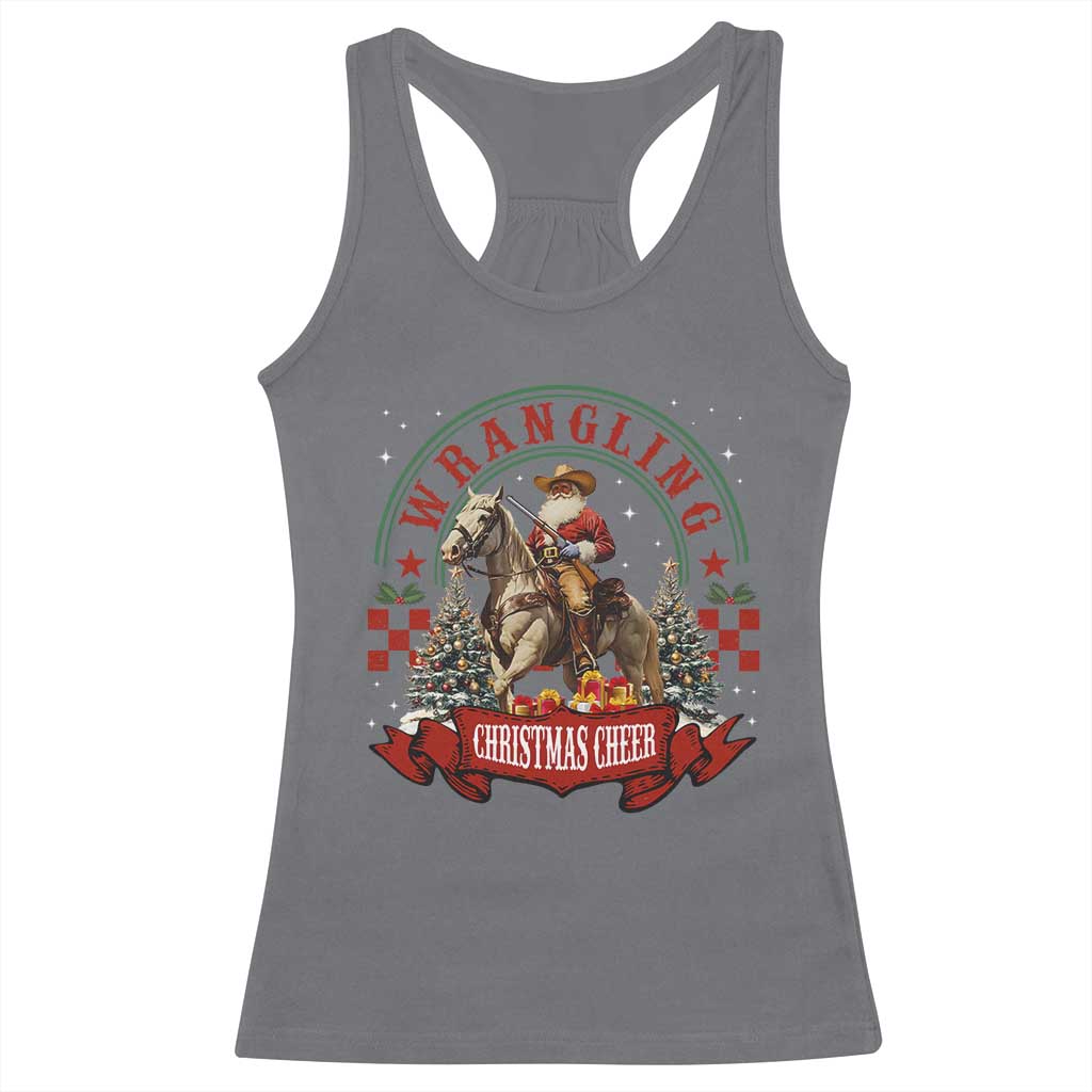 Western Christmas Racerback Tank Top Howdy Country Christmas Horse Xmas Cheer - African Pride