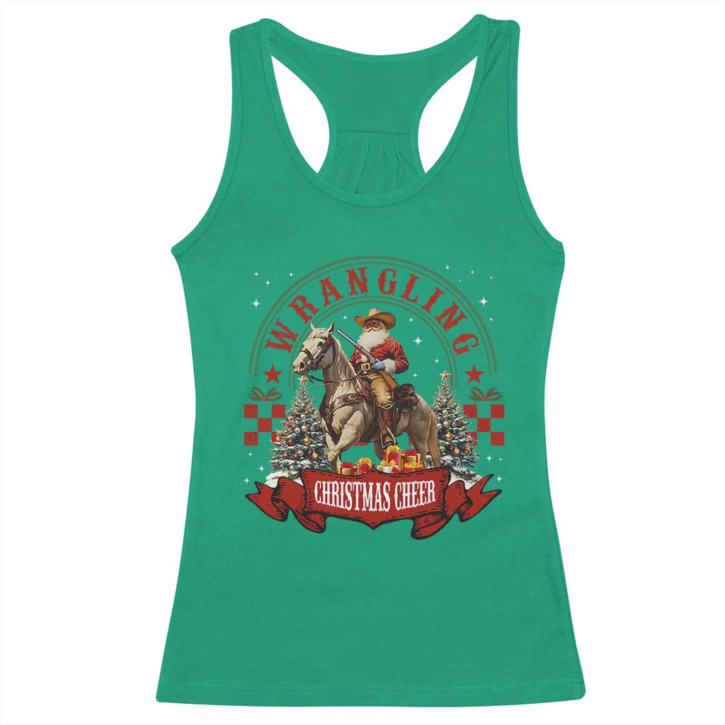 Western Christmas Racerback Tank Top Howdy Country Christmas Horse Xmas Cheer - African Pride
