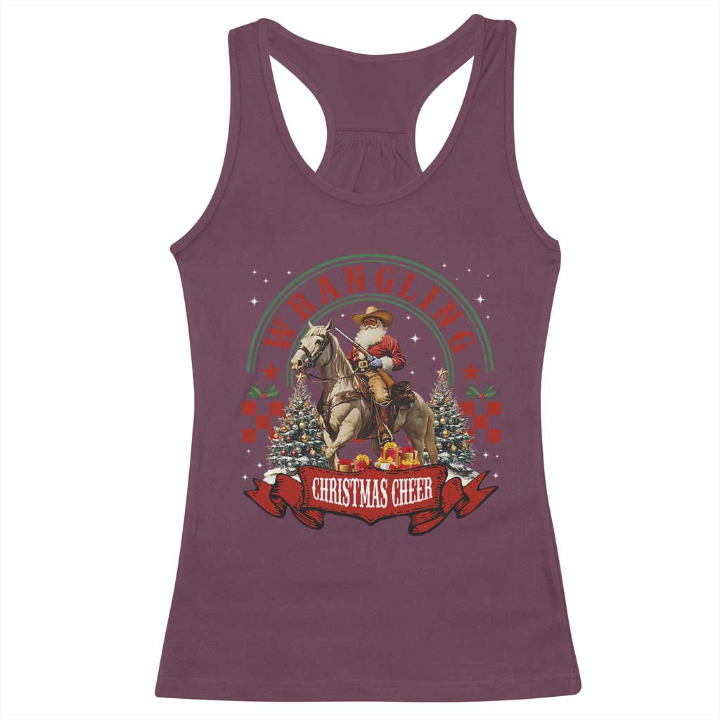 Western Christmas Racerback Tank Top Howdy Country Christmas Horse Xmas Cheer - African Pride