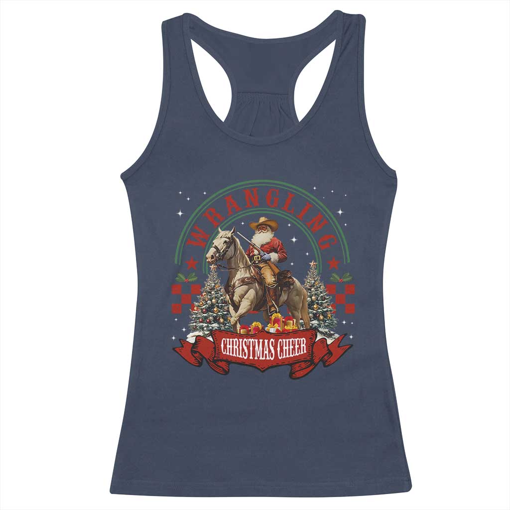 Western Christmas Racerback Tank Top Howdy Country Christmas Horse Xmas Cheer - African Pride