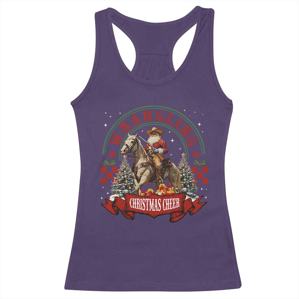 Western Christmas Racerback Tank Top Howdy Country Christmas Horse Xmas Cheer - African Pride