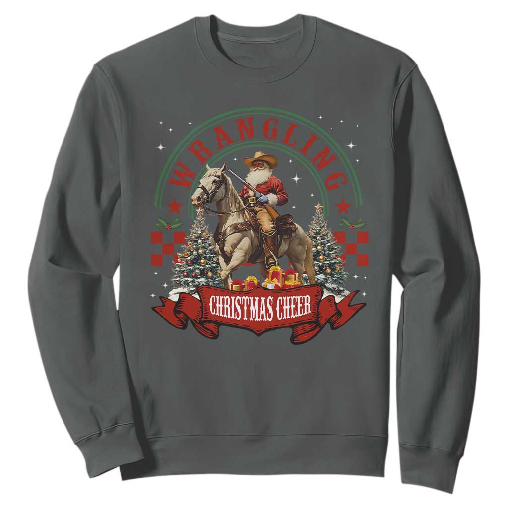 Western Christmas Sweatshirt Howdy Country Christmas Horse Xmas Cheer - African Pride