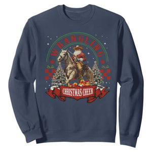 Western Christmas Sweatshirt Howdy Country Christmas Horse Xmas Cheer - African Pride