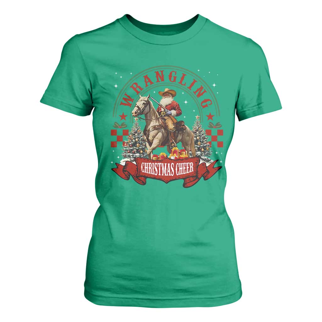 Western Christmas T Shirt For Women Howdy Country Christmas Horse Xmas Cheer - African Pride
