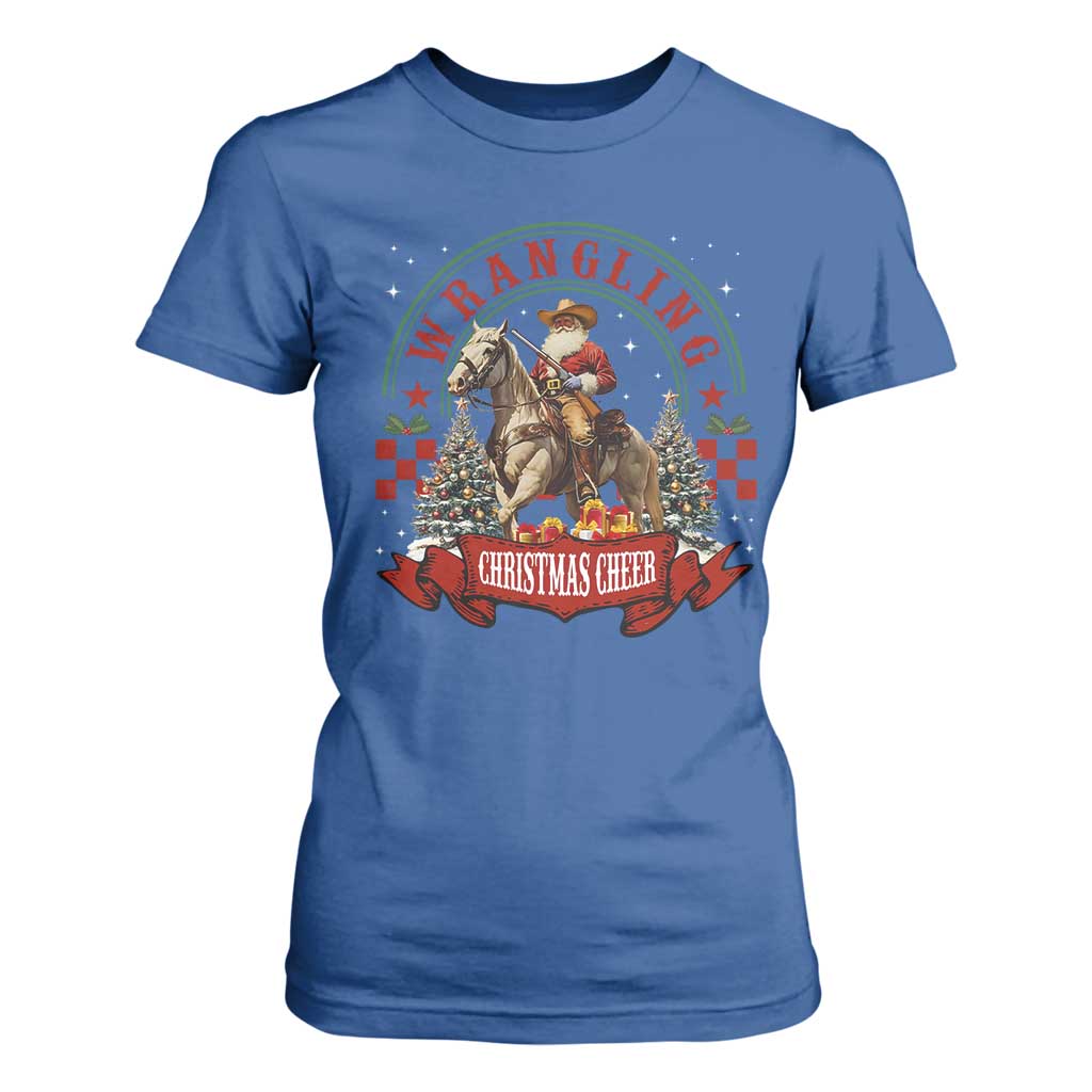 Western Christmas T Shirt For Women Howdy Country Christmas Horse Xmas Cheer - African Pride