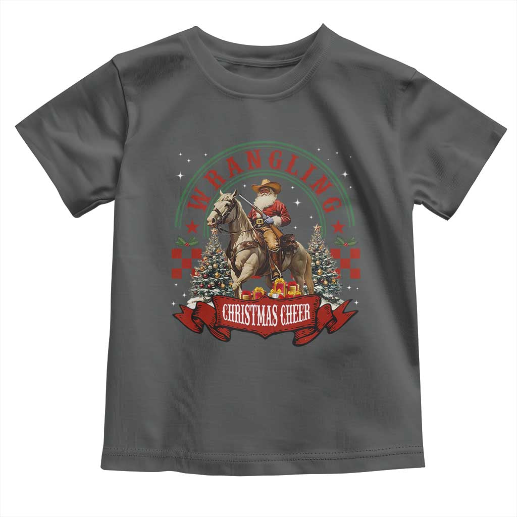 Western Christmas Toddler T Shirt Howdy Country Christmas Horse Xmas Cheer - African Pride