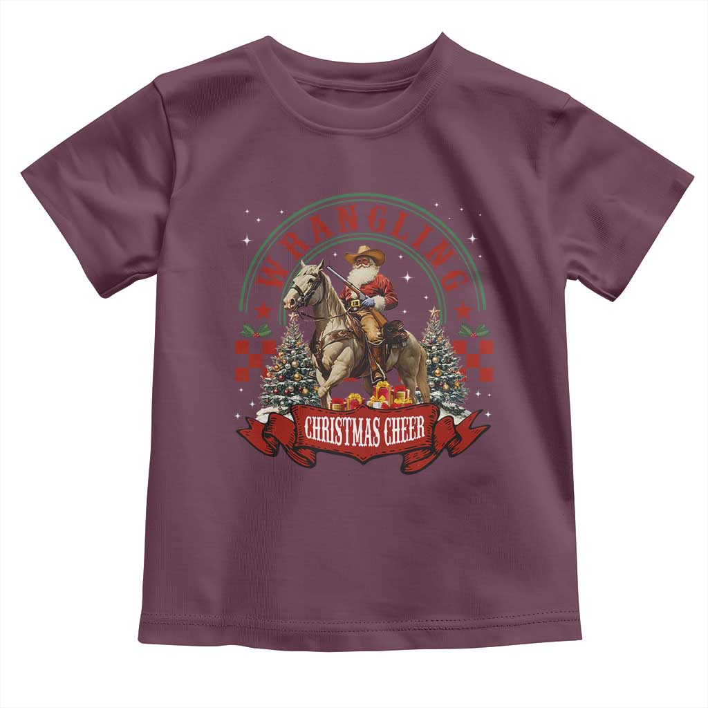 Western Christmas Toddler T Shirt Howdy Country Christmas Horse Xmas Cheer - African Pride